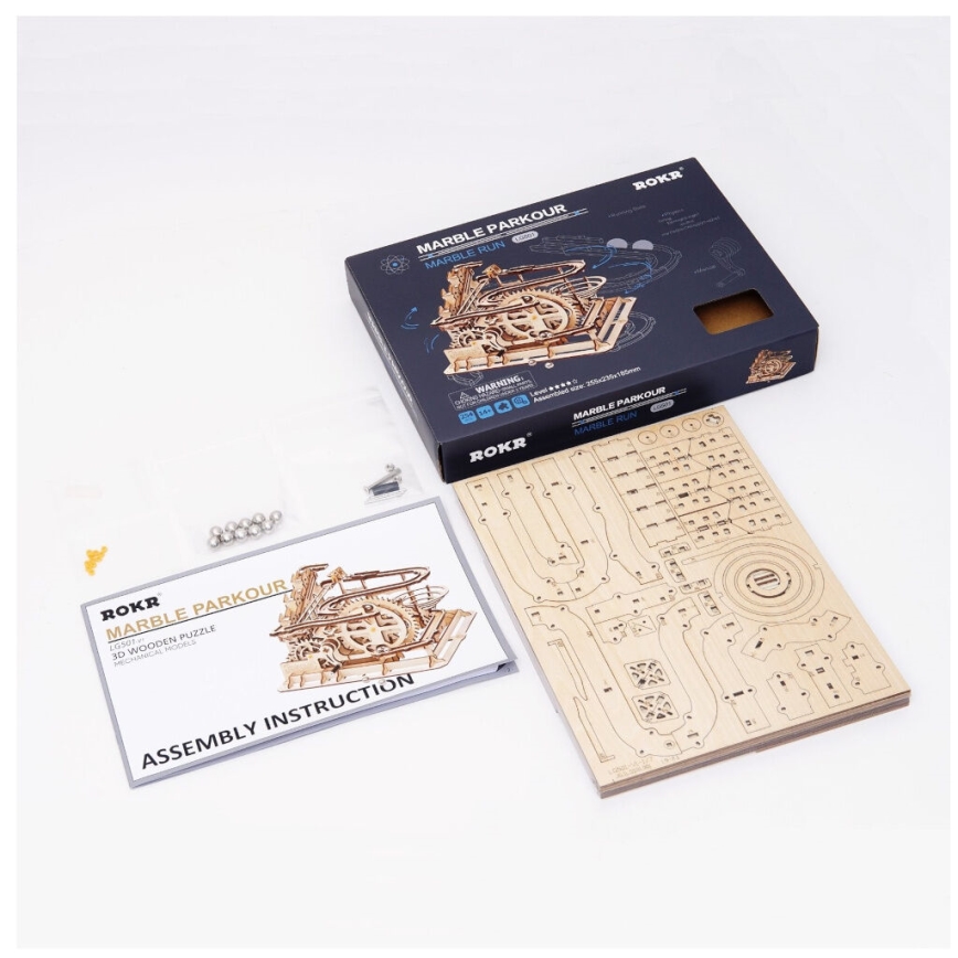 RoboTime - 3D Üveggolyó pálya puzzle Spirál