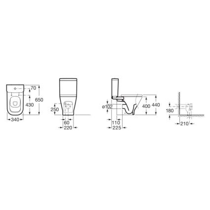 Roca A342477000 - GAP WC-csésze, kerámia/fehér