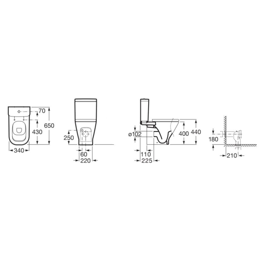Roca A342477000 - GAP WC-csésze, kerámia/fehér