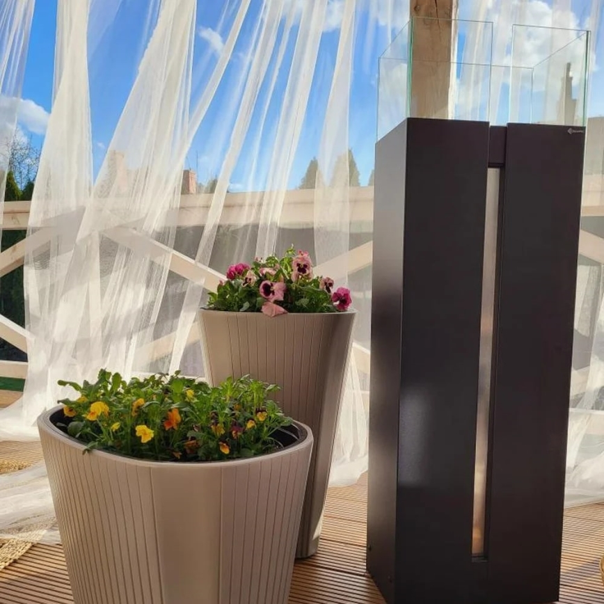 Kratki - BIO kandalló 113,6x35,9 cm 2kW fekete