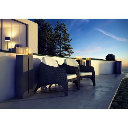 Kratki - BIO kandalló 113,6x35,9 cm 2kW fekete