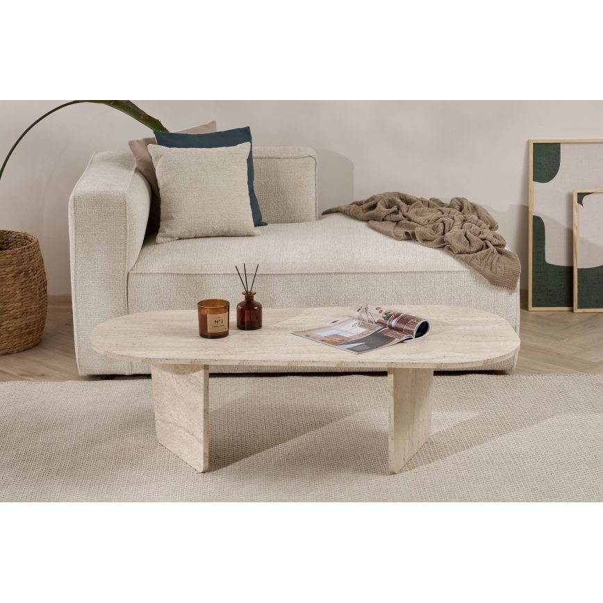 ROND dohányzóasztal 130x65 cm bézs