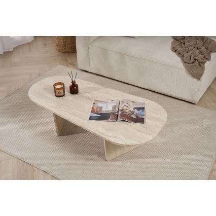 ROND dohányzóasztal 130x65 cm bézs