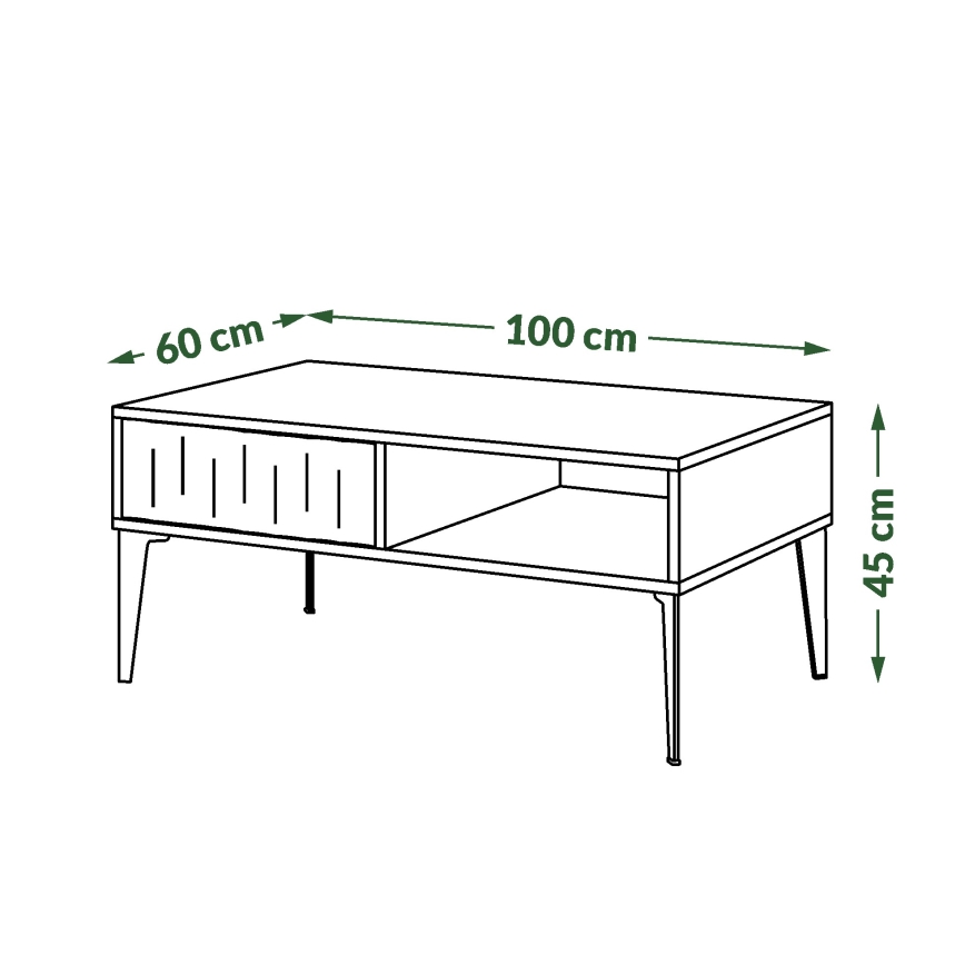 Konferenciai asztal fiókkal RONJA taupe/fekete
