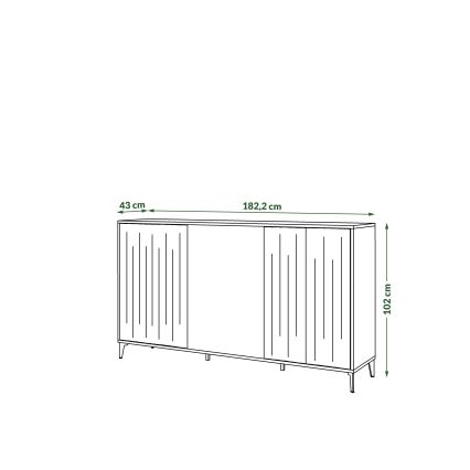 Komód RONJA taupe/fekete