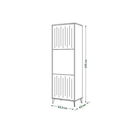 RONJA szekrény taupe/fekete