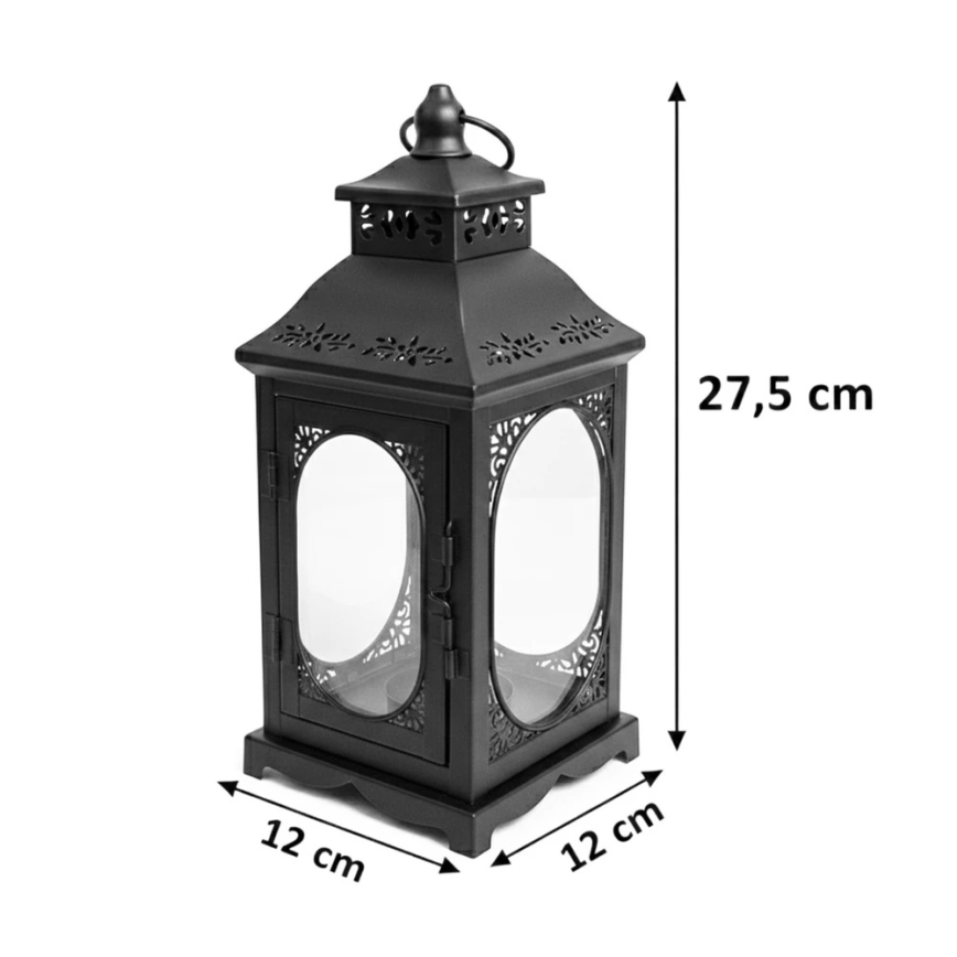 ROSEHILL dekoratív lámpás, 27,5 cm, fekete