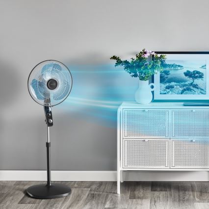 Rowenta - ESSENTIAL+ álló ventilátor szúnyogriasztóval 60W/230V 130 cm fekete