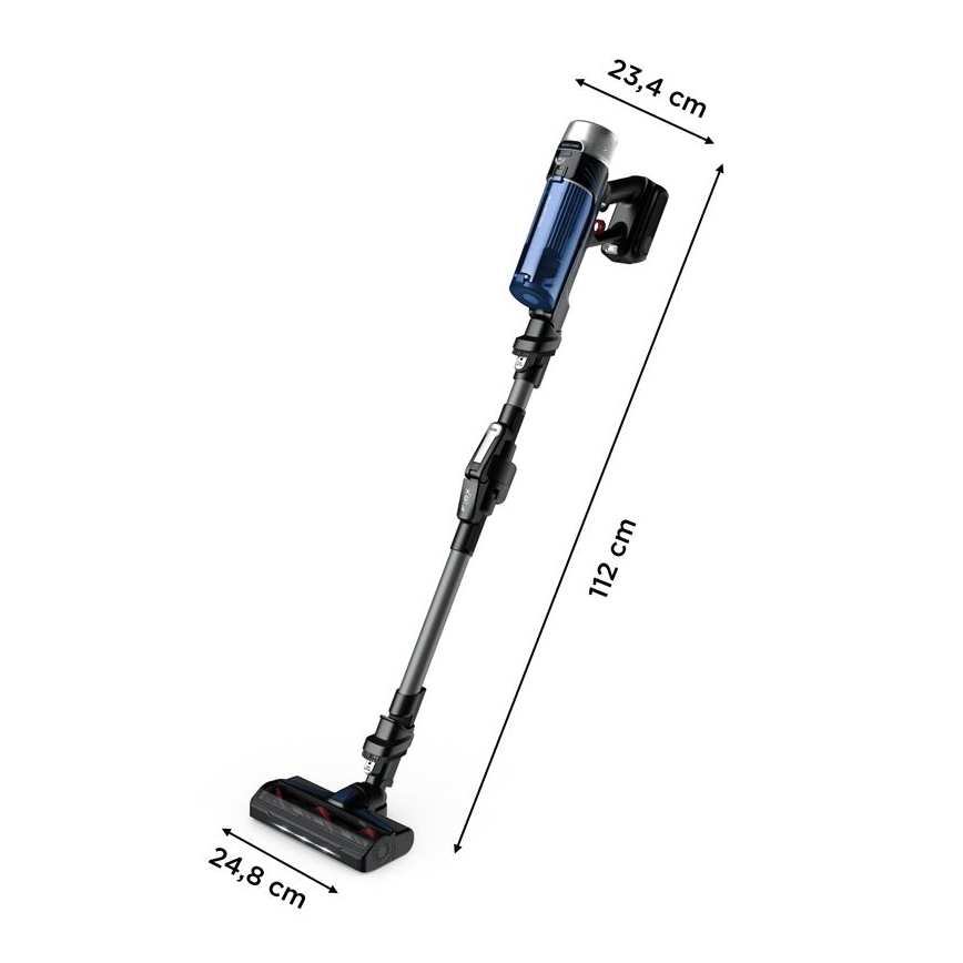 Rowenta - Botporszívó felmosóval X-FORCE FLEX ANIMAL AQUA AUTO 4in1 250W/25,2V 2500 mAh fekete/kék