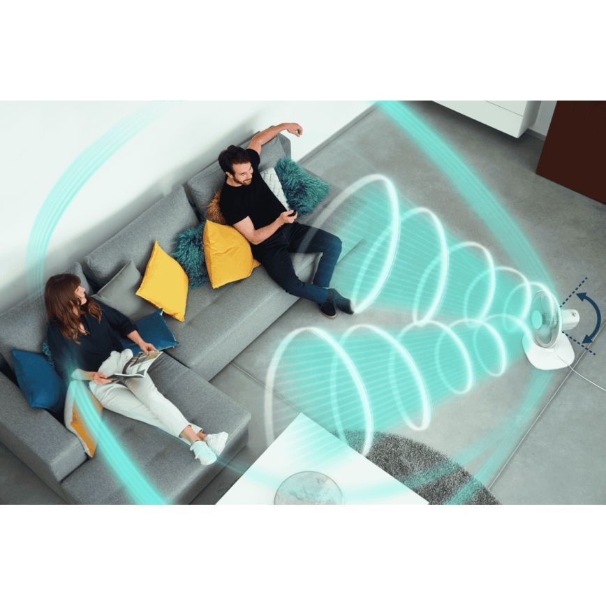 Rowenta - Asztali ventilátor ESSENTIAL 28W/230V átm. 25 cm fehér