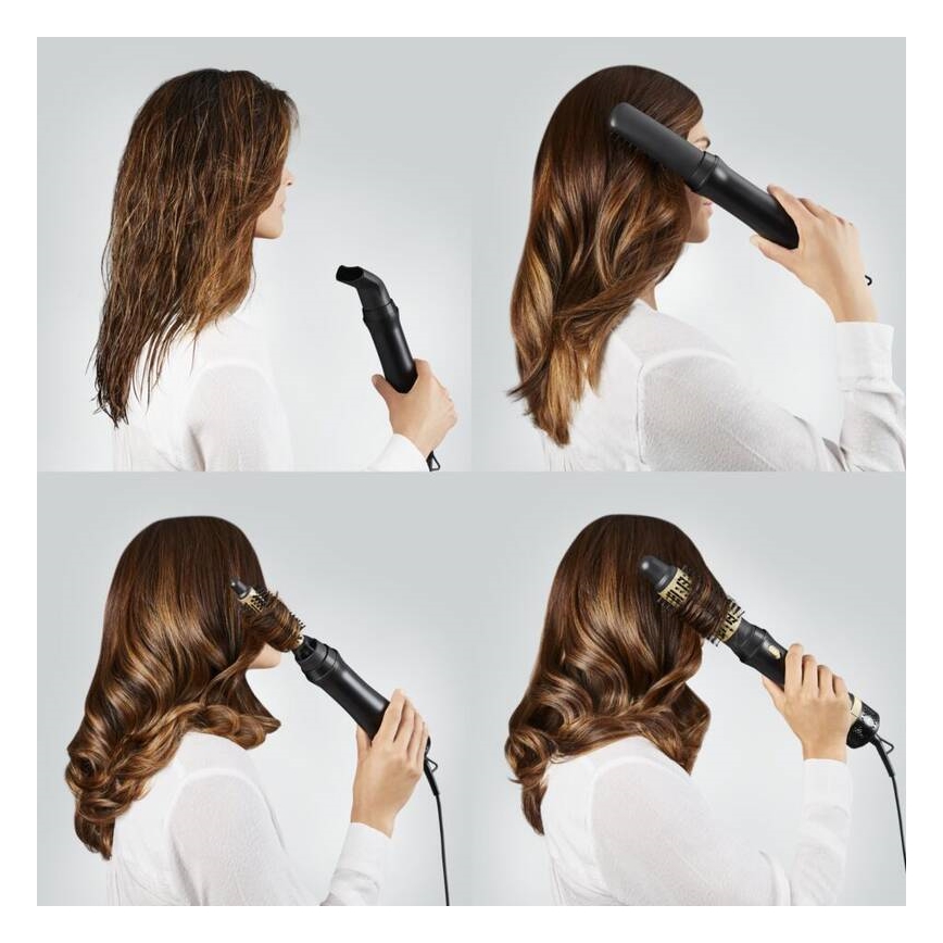 Rowenta - Express Style forrólevegős hajkefe 800W/230V fekete/arany