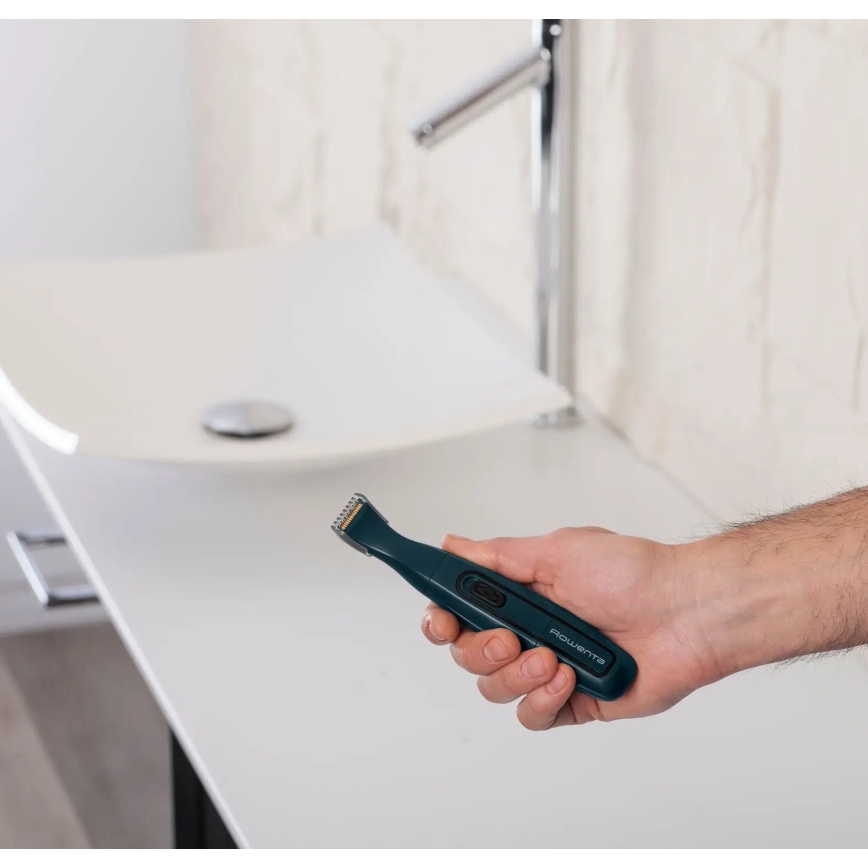 Rowenta - Hajvágó MINI GROOMING KIT SPECIALIST 8in1 1xAA kék