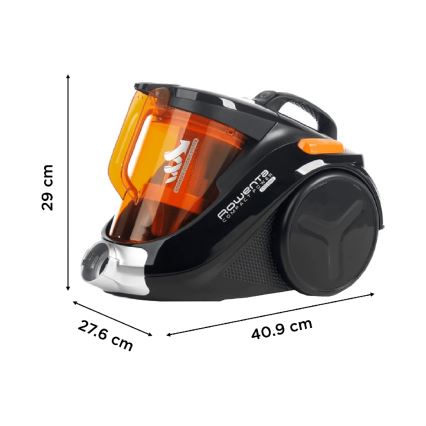 Rowenta - Porzsák nélküli porszívó COMPACT POWER 1,5l 750W/230V fekete/narancs