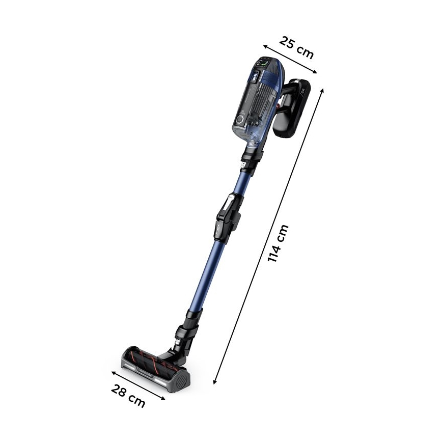 Rowenta - Álló porszívó mop funkcióval X-FORCE FLEX ANIMAL AQUA AUTO 3 az 1-ben 480W/32,4V 2500 mAh kék