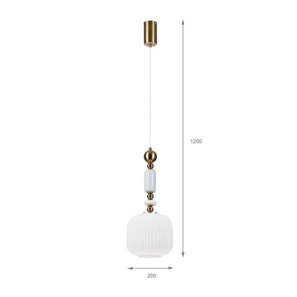 ROYAL zsinóros csillár 1xE27/15W/230V arany/fehér
