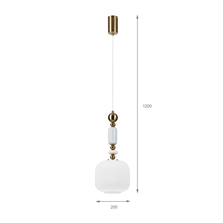 ROYAL zsinóros csillár 1xE27/15W/230V arany/fehér