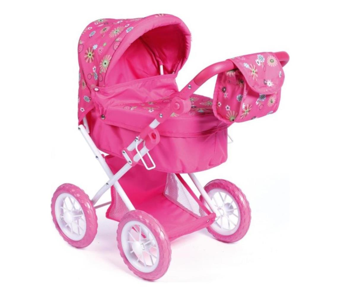 Teddies Rózsaszín játékbabakocsi 00160010