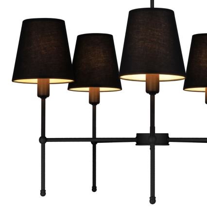 Rudas csillár MADELA 5xE14/40W/230V fekete