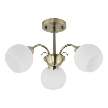 Rudas csillár NESTOR 3xE27/40W/230V sárgaréz