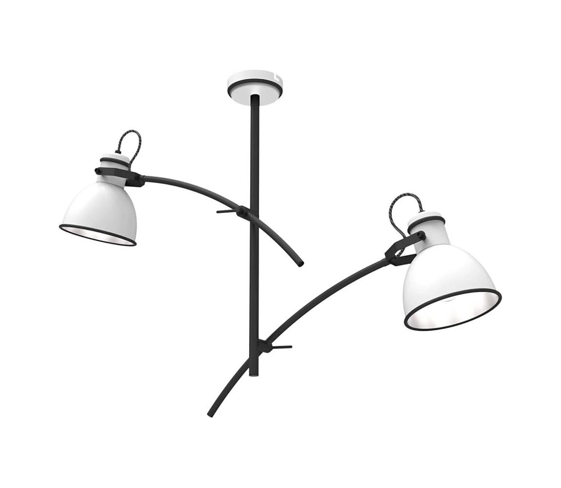 Rudas mennyezeti csillár ZUMBA 2xE27/60W/230V fehér/fekete 32