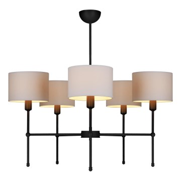 Rúdon függő csillár MADELA 5xE14/40W/230V fehér/fekete