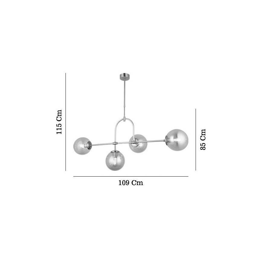 Rúdra szerelhető csillár POLINO 4xE27/40W/230V arany