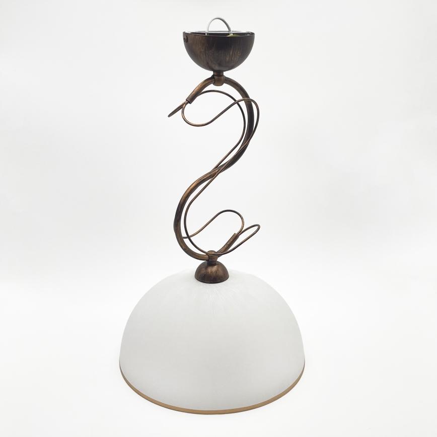 Rúdra szerelt COBRA csillár 1xE27/60W/230V Ø 30 cm bronz/patina