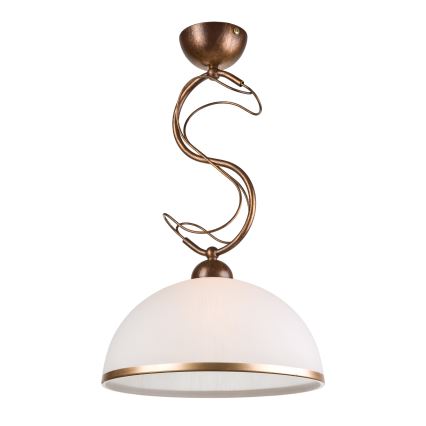 Rúdra szerelt COBRA csillár 1xE27/60W/230V Ø 30 cm bronz/patina