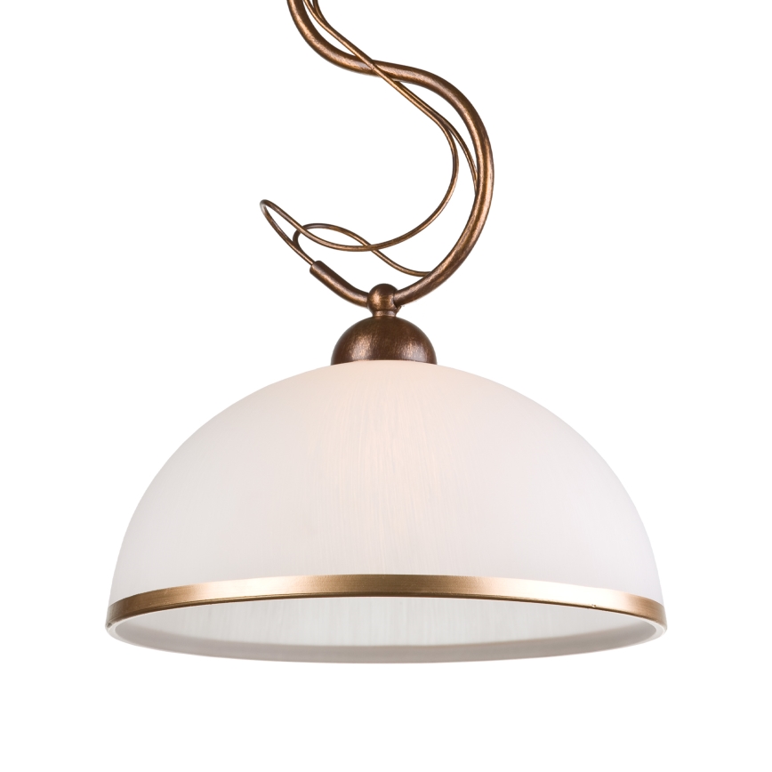 Rúdra szerelt COBRA csillár 1xE27/60W/230V Ø 30 cm bronz/patina