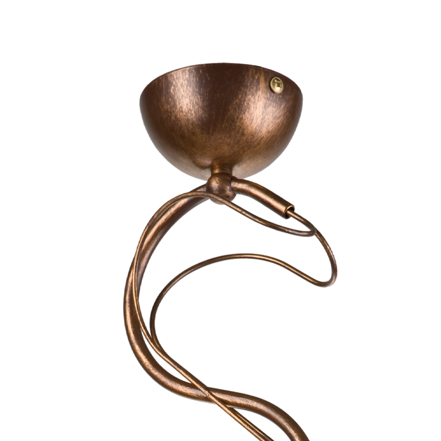 Rúdra szerelt COBRA csillár 1xE27/60W/230V Ø 30 cm bronz/patina