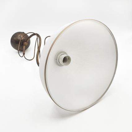 Rúdra szerelt COBRA csillár 1xE27/60W/230V Ø 30 cm bronz/patina