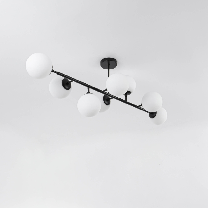 Rúdra szerelt DORADO csillár 8xE14/40W/230V fekete