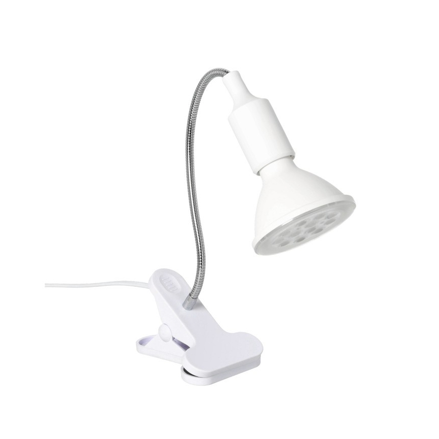 Rugalmas asztali lámpa csíptetővel növénytermesztéshez PLANTY 1xE27/30W/230V fehér