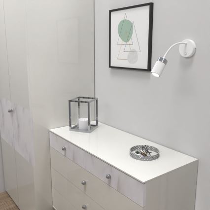 Rugalmas lámpa JOKER 1xGU10/8W/230V fehér/matt króm