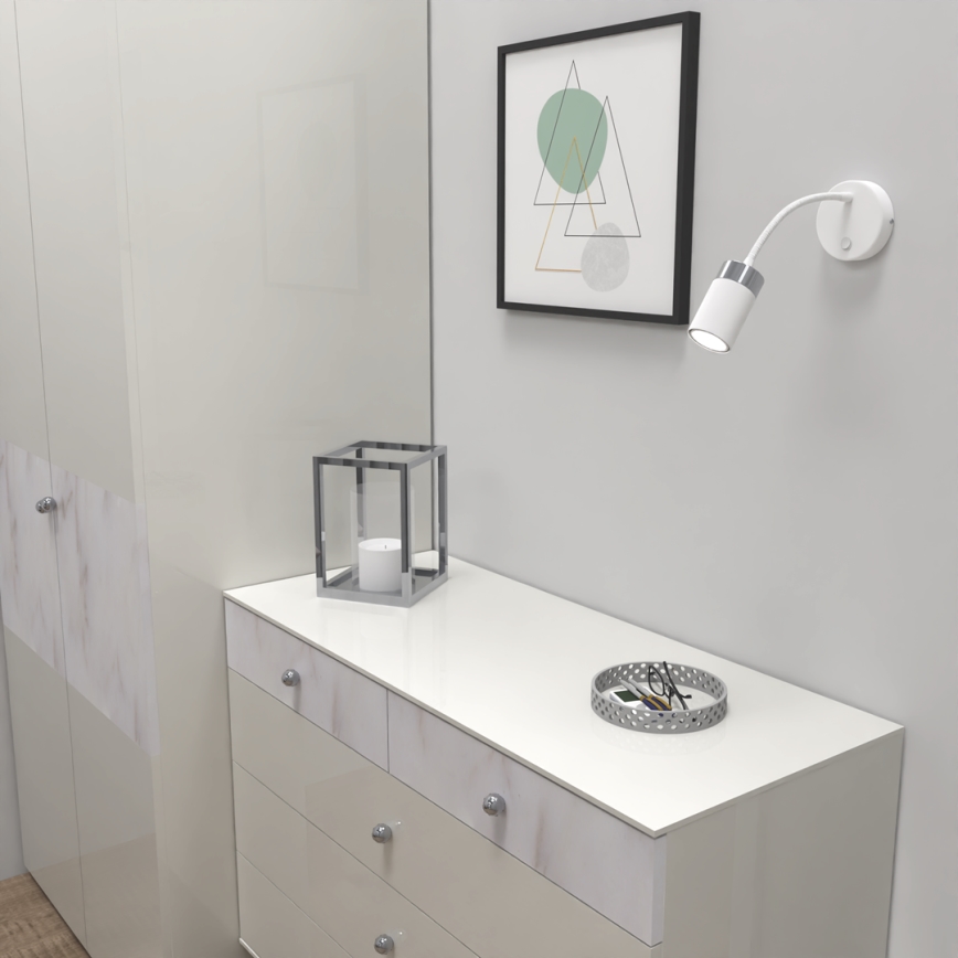 Rugalmas lámpa JOKER 1xGU10/8W/230V fehér/matt króm