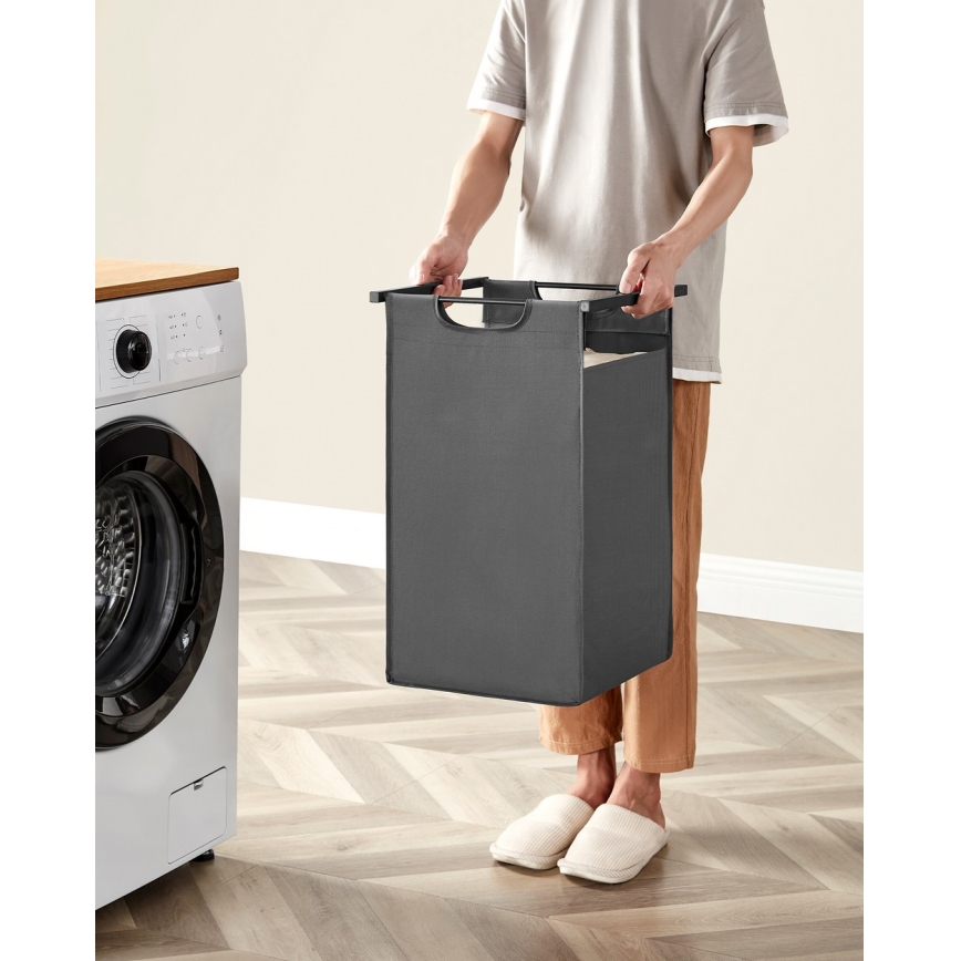 Ruhaszennyes kosár REX barna/szürke