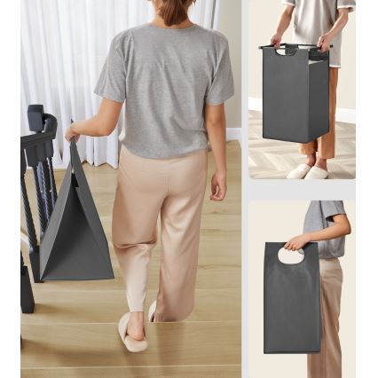 Ruhaszennyes kosár REX barna/szürke