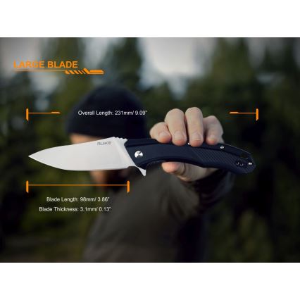 Ruike RUD198PB - Összecsukható zsebkés 23,1 cm fekete