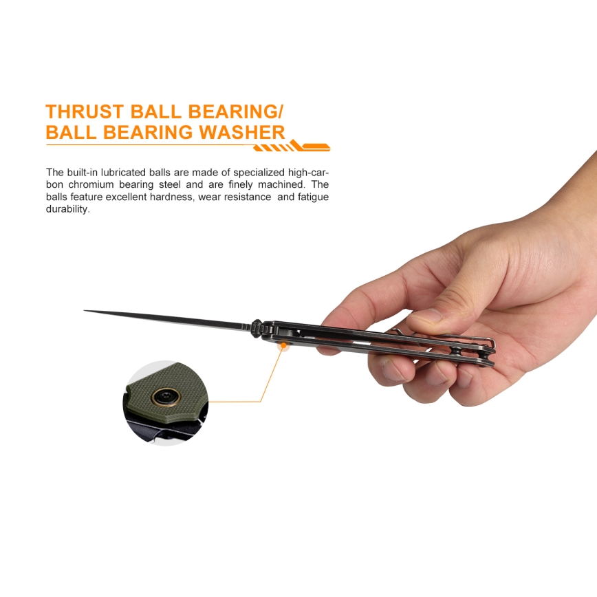 Ruike RUP801G - Összecsukható zsebkés 20 cm zöld