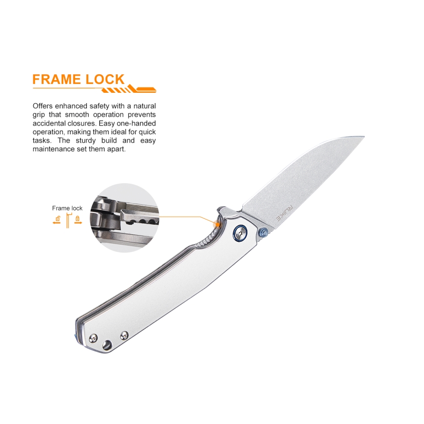 Ruike RUP801SF - Zsebkés 20 cm ezüst színben