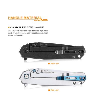 Ruike RUP801SF - Zsebkés 20 cm ezüst színben