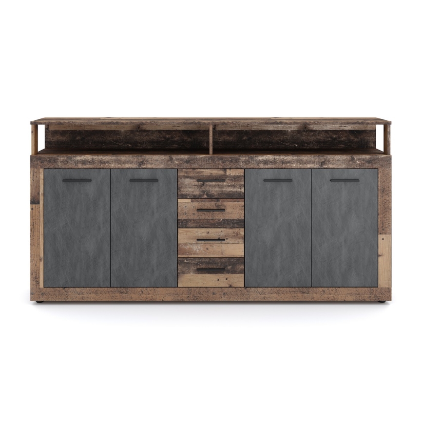 RUNA komód sötétbarna/antracit