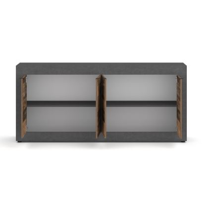 RUNEA komód sötétbarna/antracit