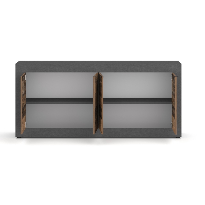 RUNEA komód sötétbarna/antracit