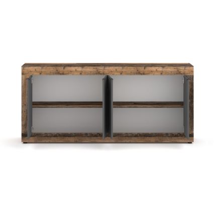 RUNEA komód sötétbarna/antracit