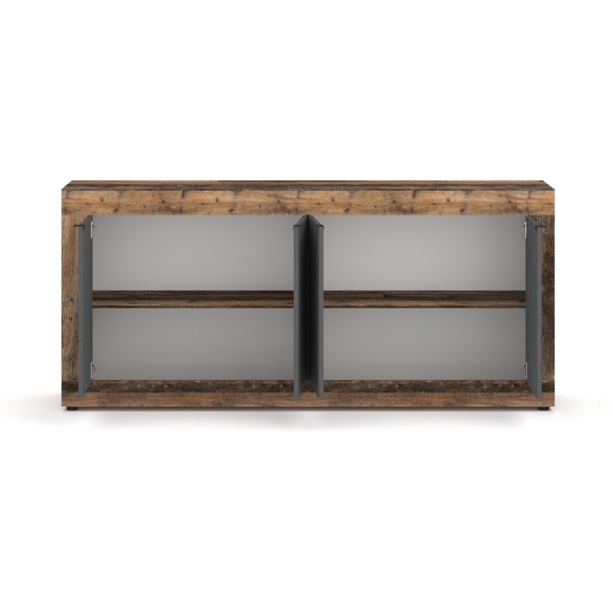 RUNEA komód sötétbarna/antracit