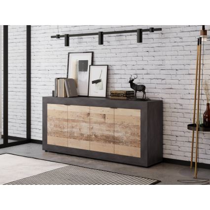 RUNEA komód világosbarna/antracit