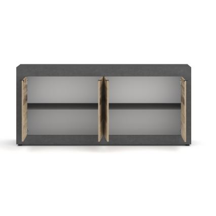 RUNEA komód világosbarna/antracit