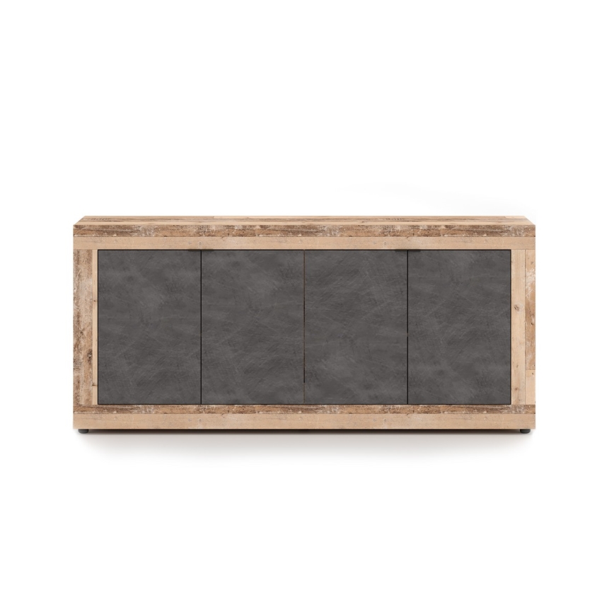 RUNEA komód világosbarna/antracit