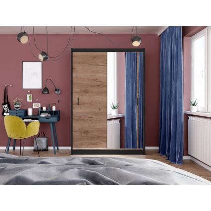 Szekrény tükörrel SABRINA 150x215 cm craft tölgy